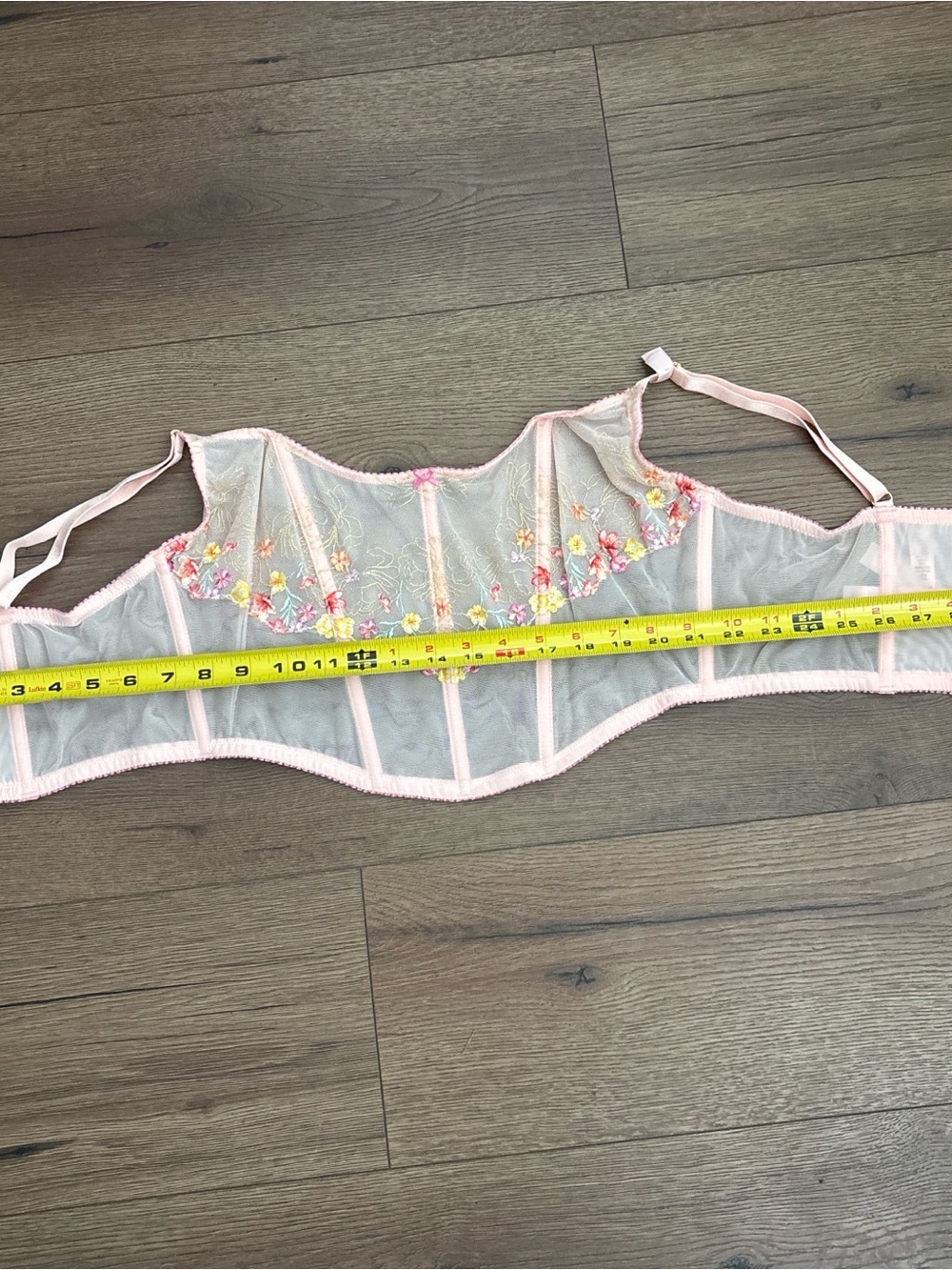 Victoria's Secret Light Pink Floral Embroidered Corset Top - Picture 3 of 5